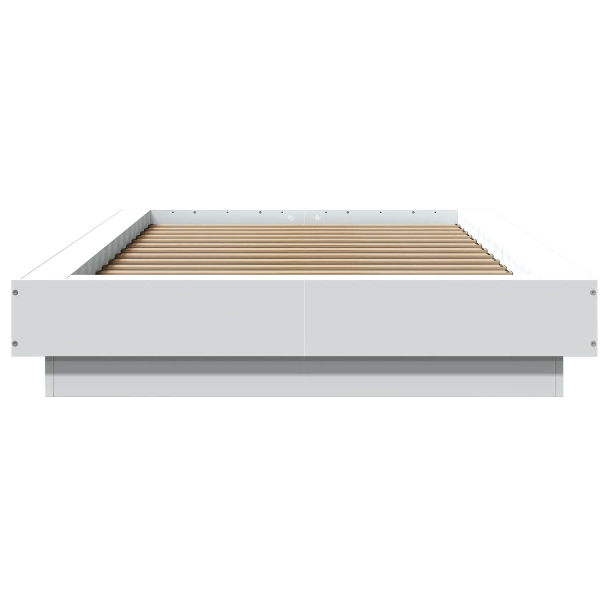 Senge ramme med LED Hvid 80 x 200 cm Konstrueret træ