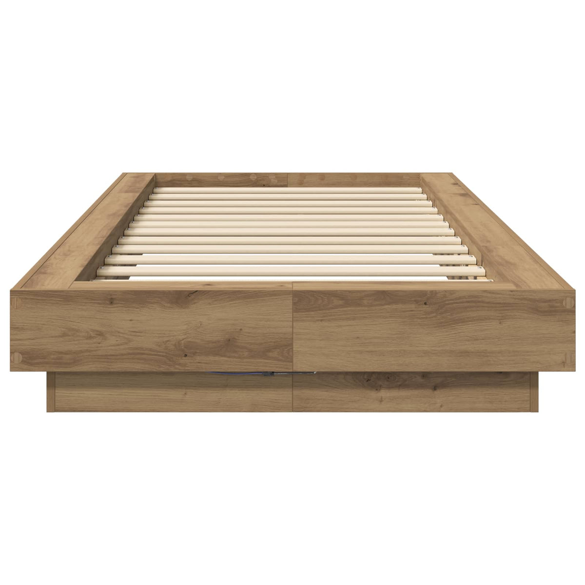 Senge ramme med LED Artisan-eg 80 x 200 cm Konstrueret træ