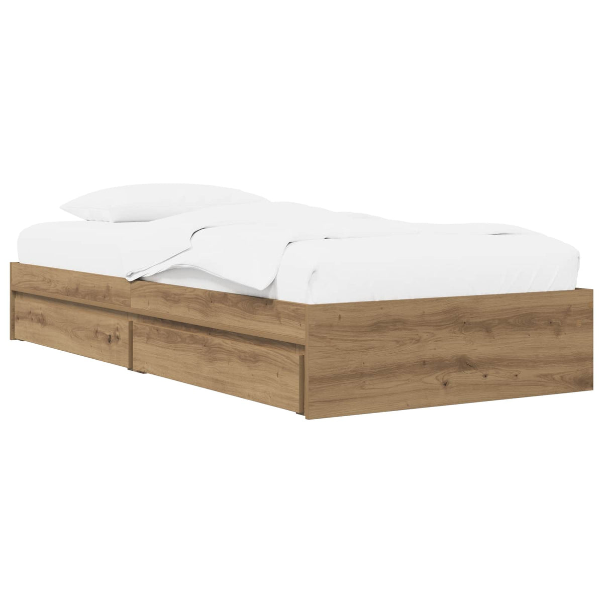 Sengestel med opbevaring Artisan-eg 80 x 200 cm Konstrueret træ