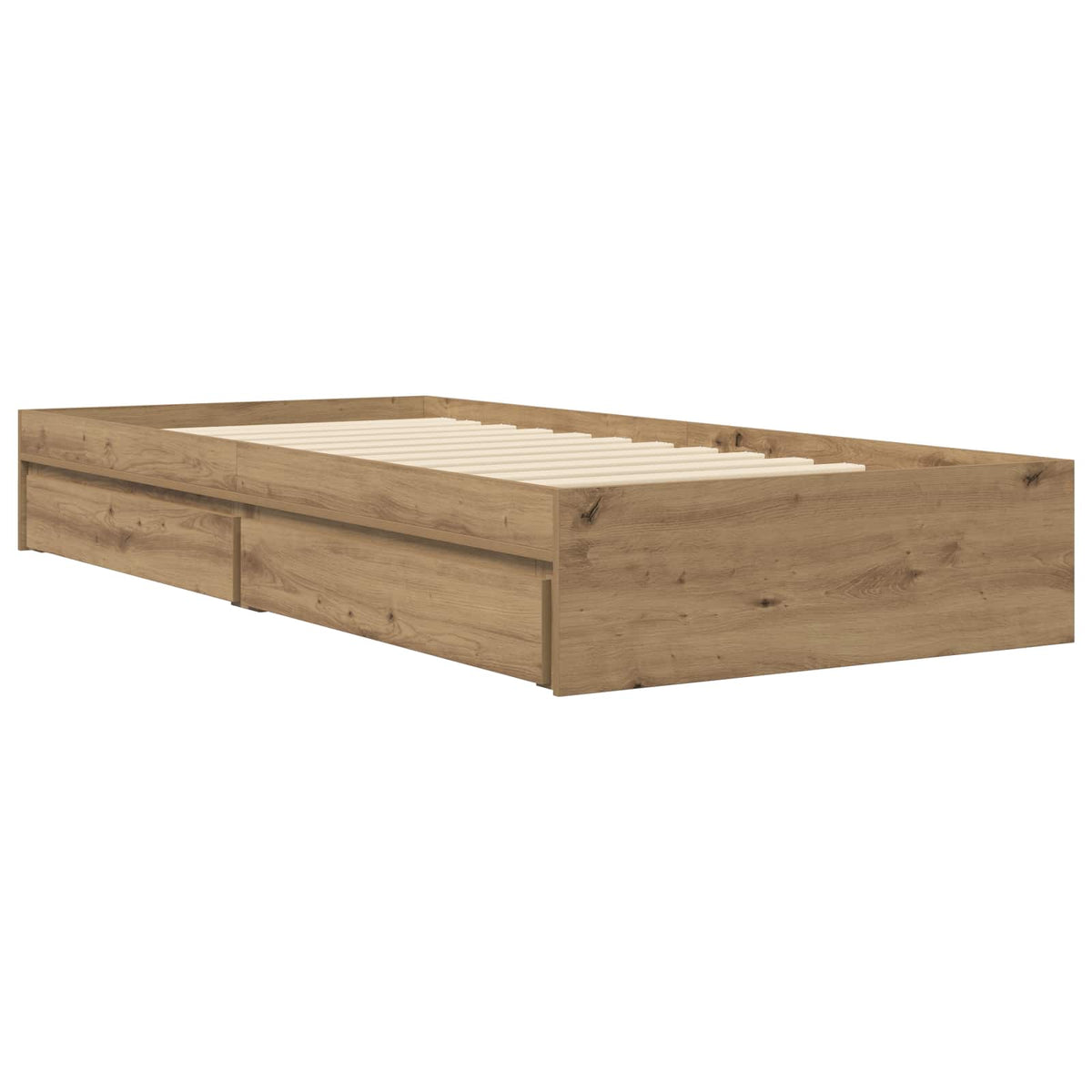Sengestel med opbevaring Artisan-eg 80 x 200 cm Konstrueret træ