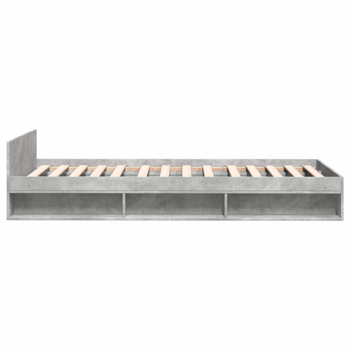 Sengestel med opbevaring Betongrå 80 x 200 cm Konstrueret træ