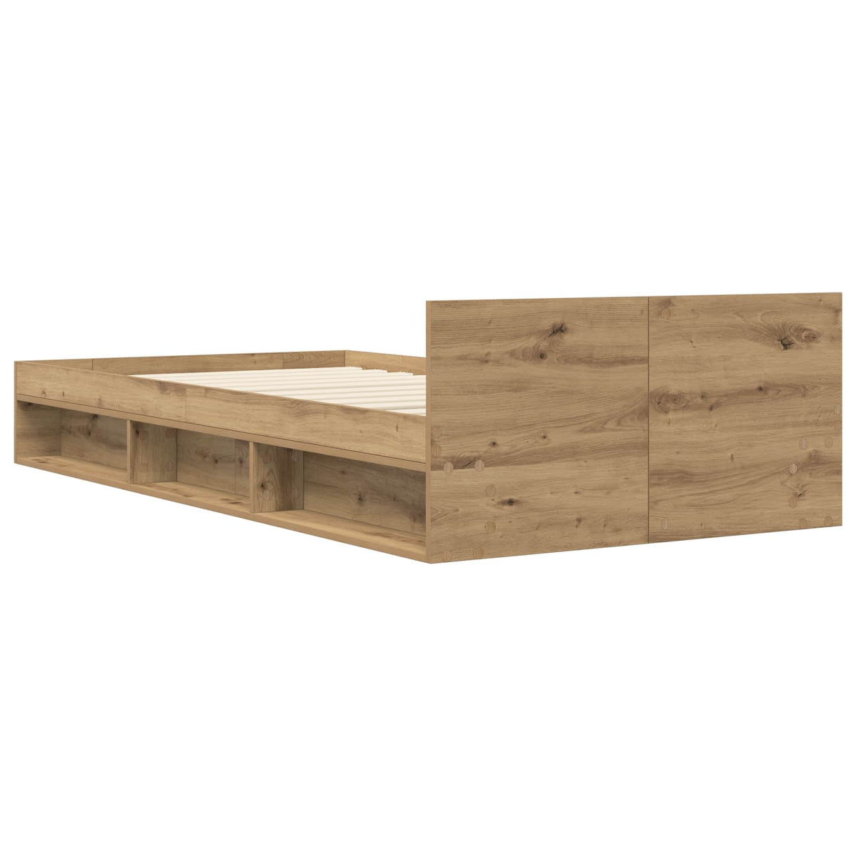 Sengestel med opbevaring Artisan-eg 80 x 200 cm Konstrueret træ