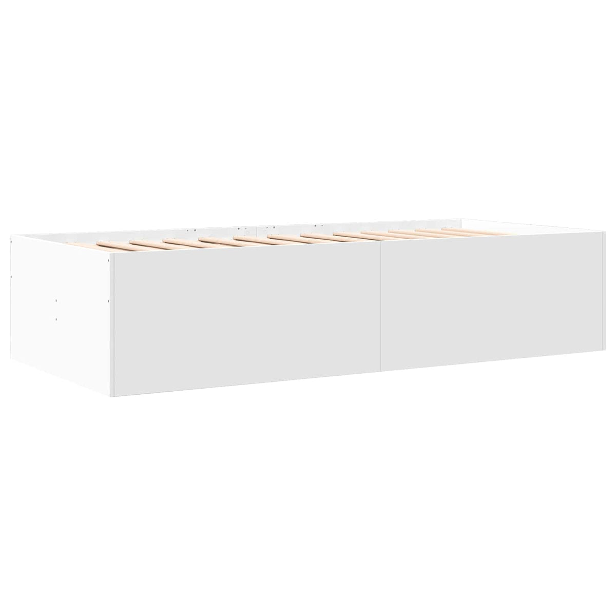 Sengestel med opbevaring Hvid 80 x 200 cm Konstrueret træ