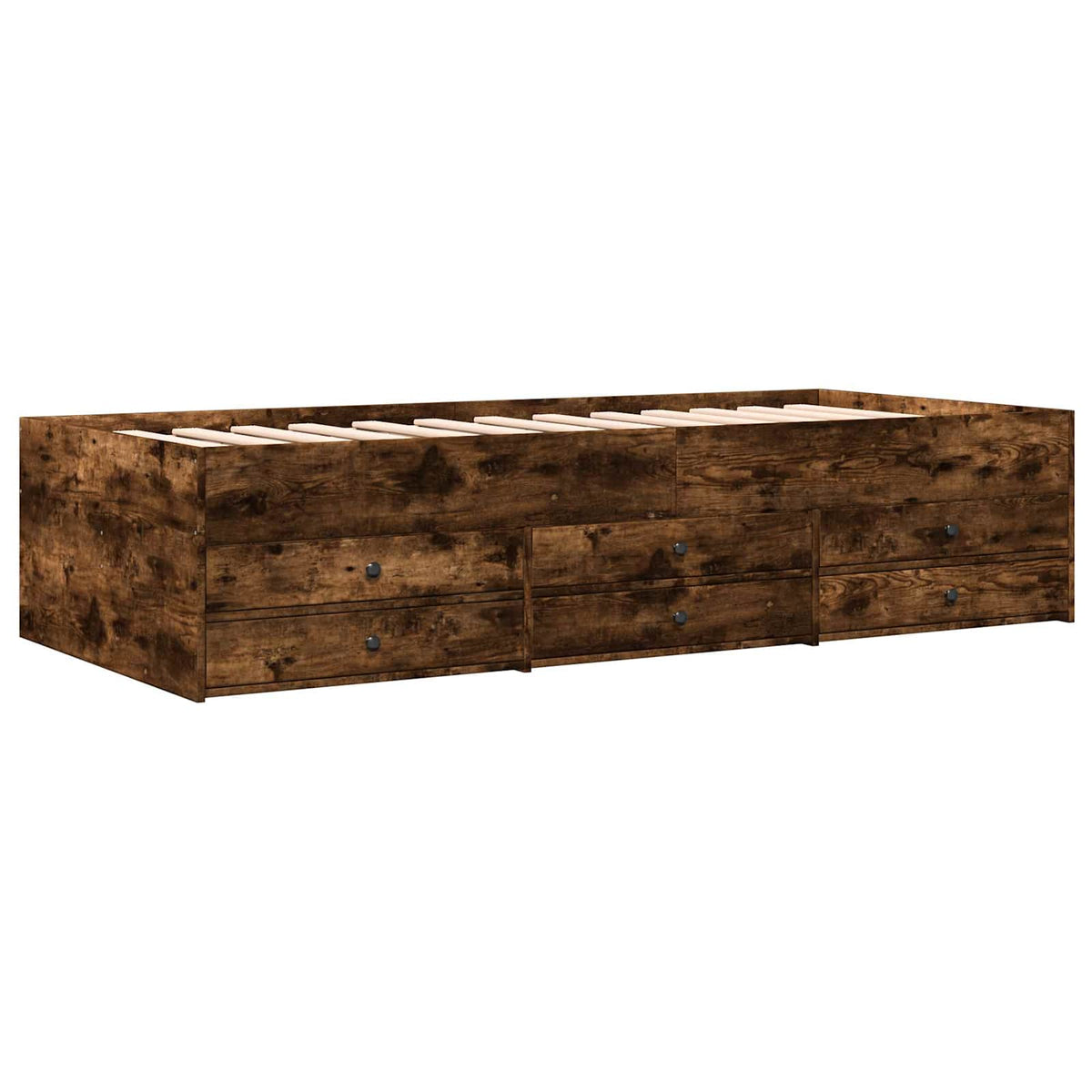 Sengestel med opbevaring Røget eg 80 x 200 cm Konstrueret træ