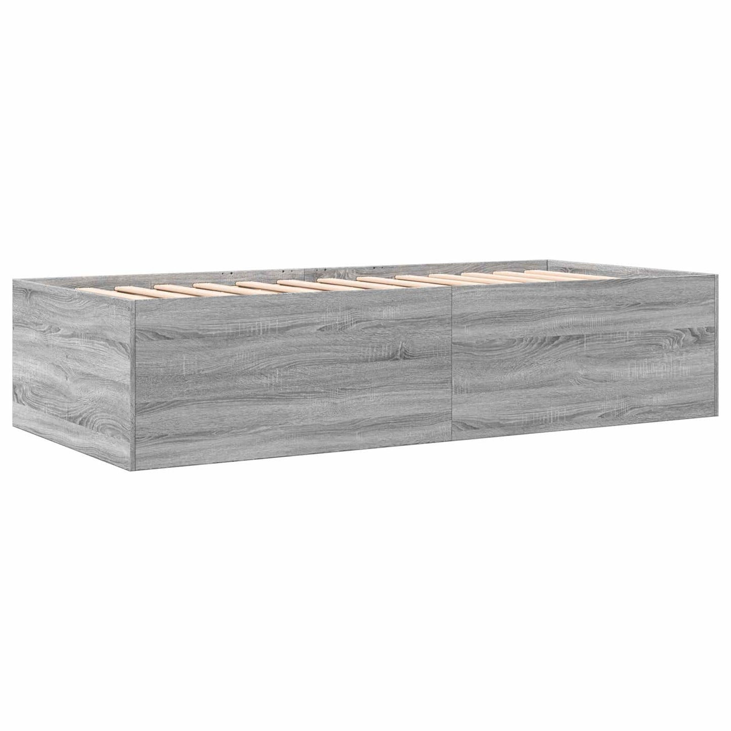 Sengestel med opbevaring Grå Sonoma 80 x 200 cm Konstrueret træ