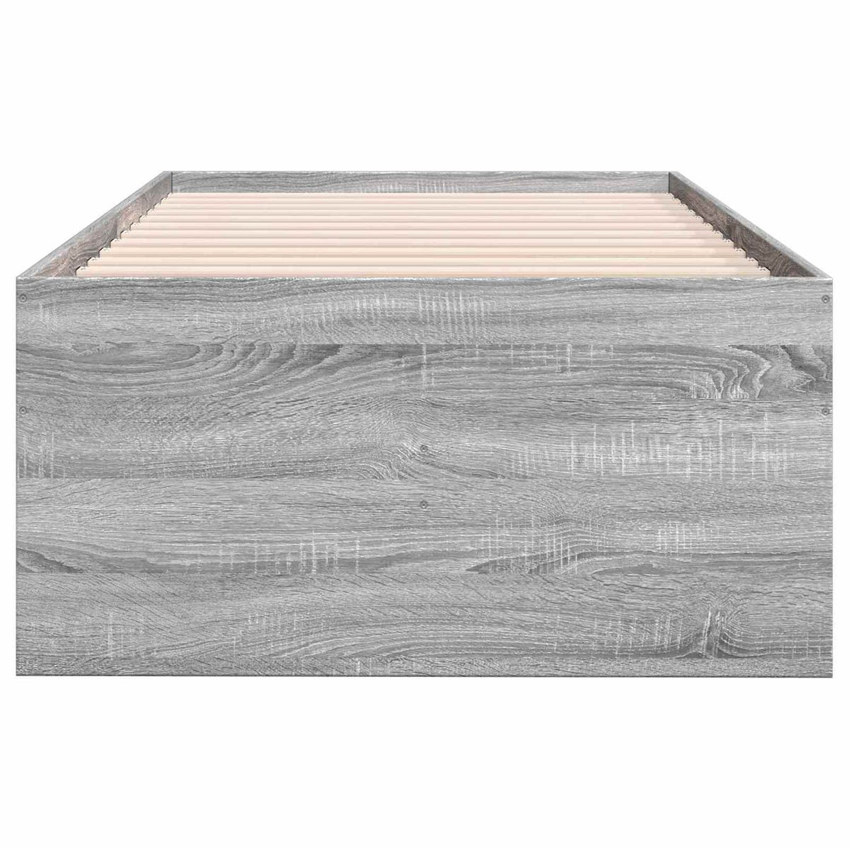 Sengestel med opbevaring Grå Sonoma 80 x 200 cm Konstrueret træ