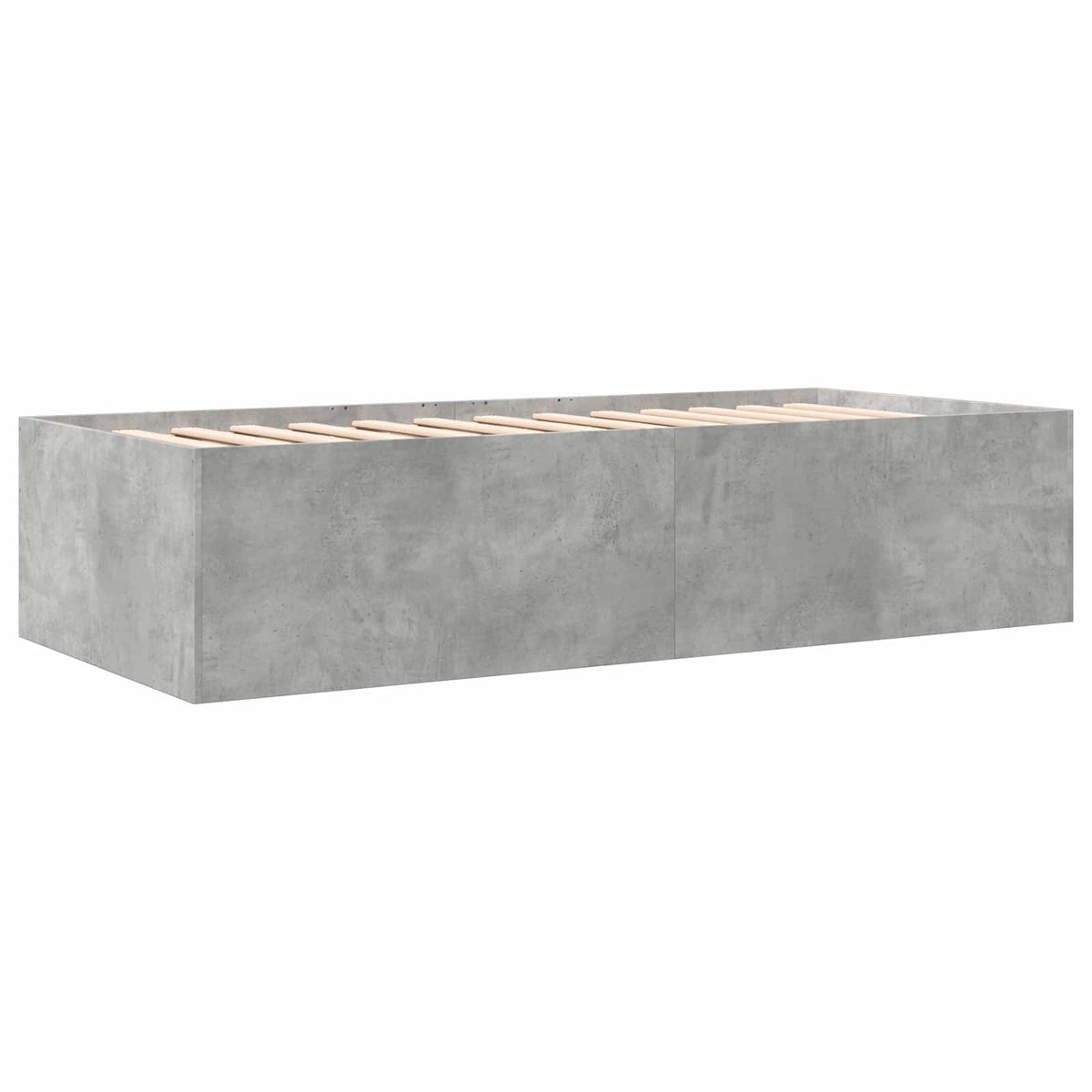 Sengestel med opbevaring Betongrå 80 x 200 cm Konstrueret træ