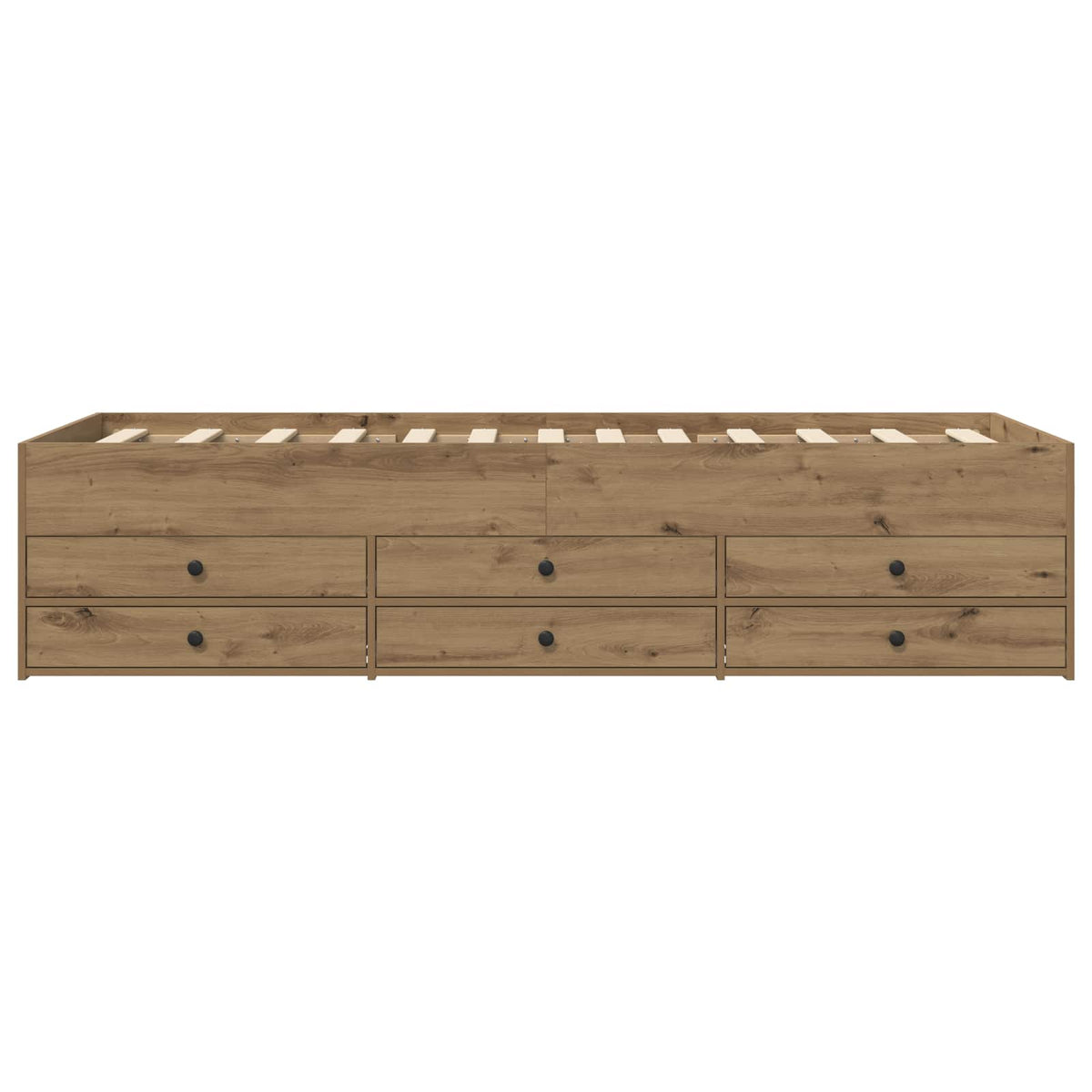 Sengestel med opbevaring Artisan-eg 80 x 200 cm Konstrueret træ