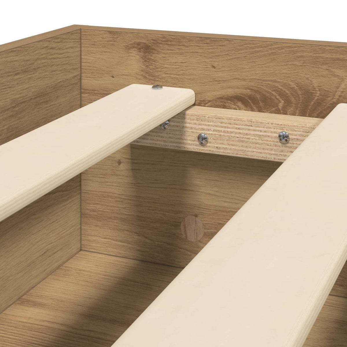 Sengestel med hylde Artisan-eg 80 x 200 cm Konstrueret træ