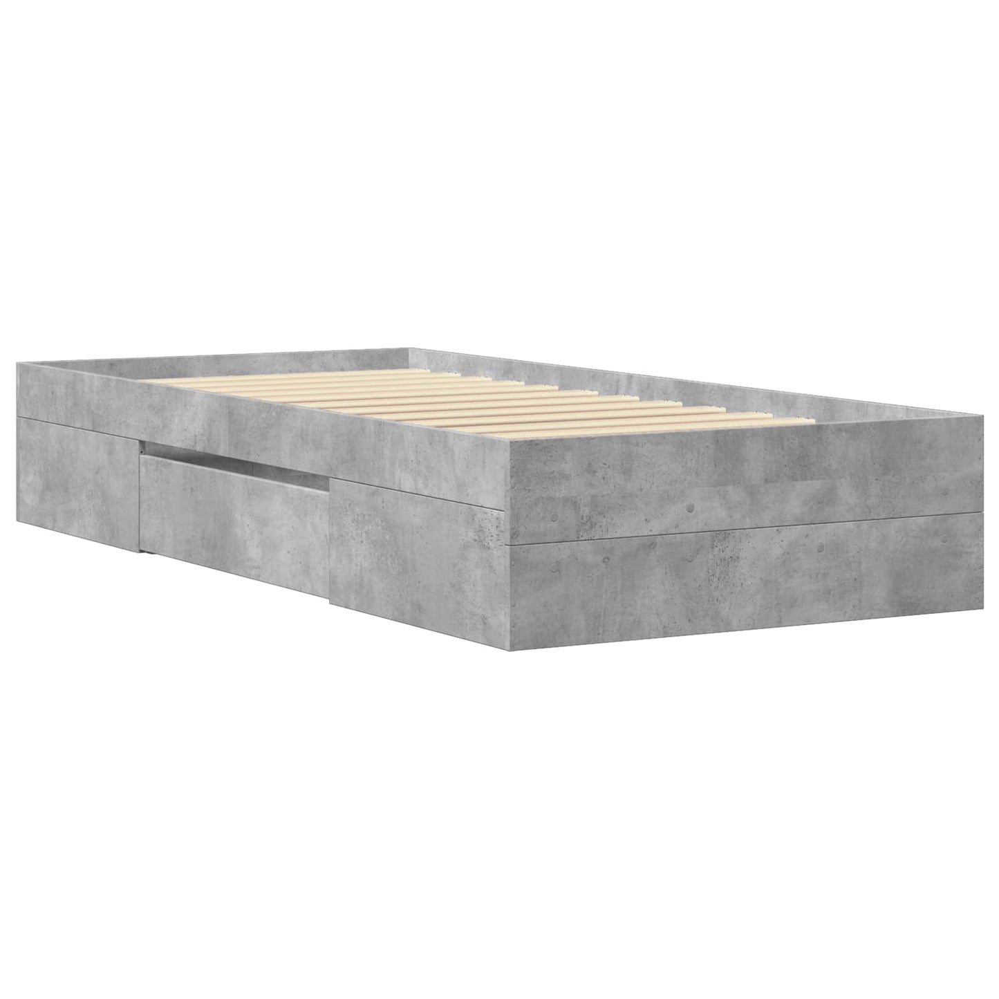 Sengestel med opbevaring Betongrå 80 x 200 cm Konstrueret træ