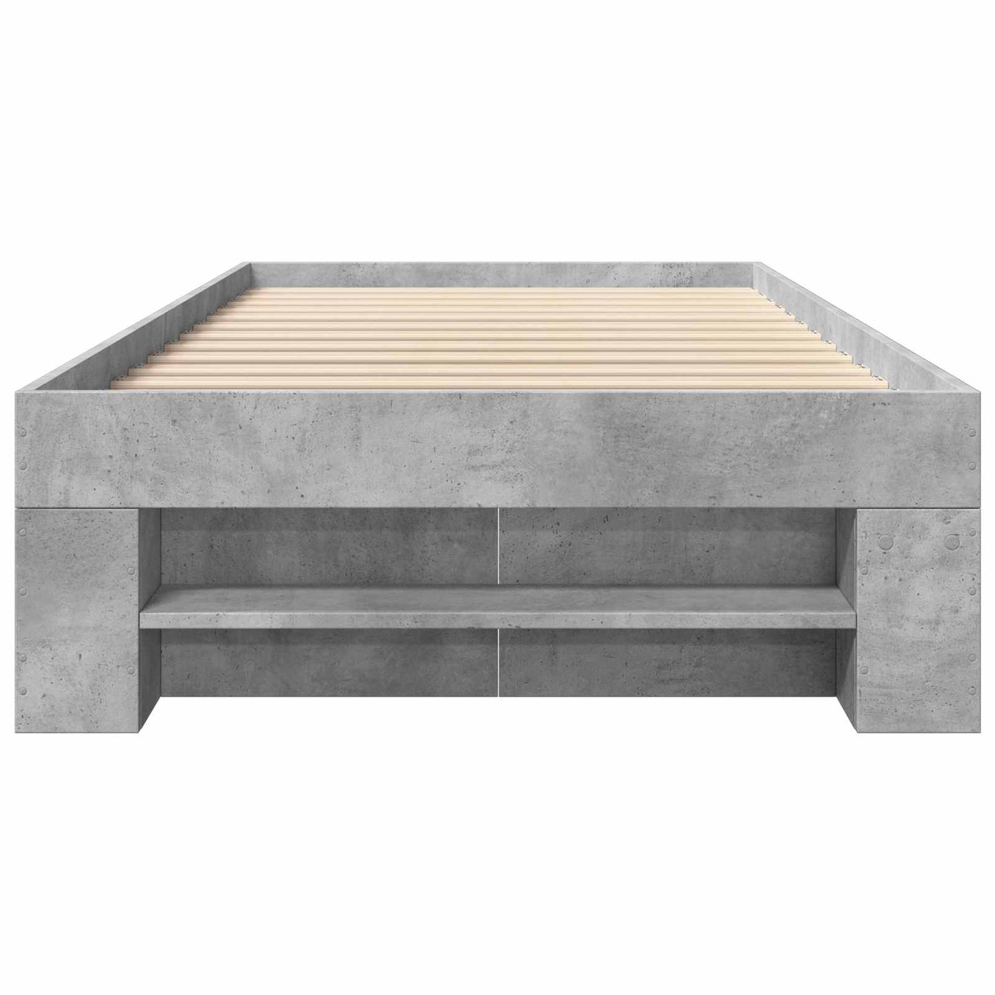 Sengestel med opbevaring Betongrå 80 x 200 cm Konstrueret træ