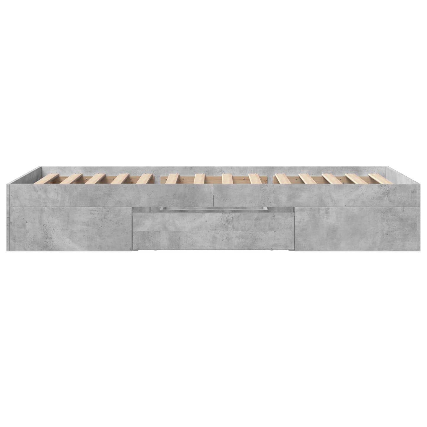 Sengestel med opbevaring Betongrå 80 x 200 cm Konstrueret træ