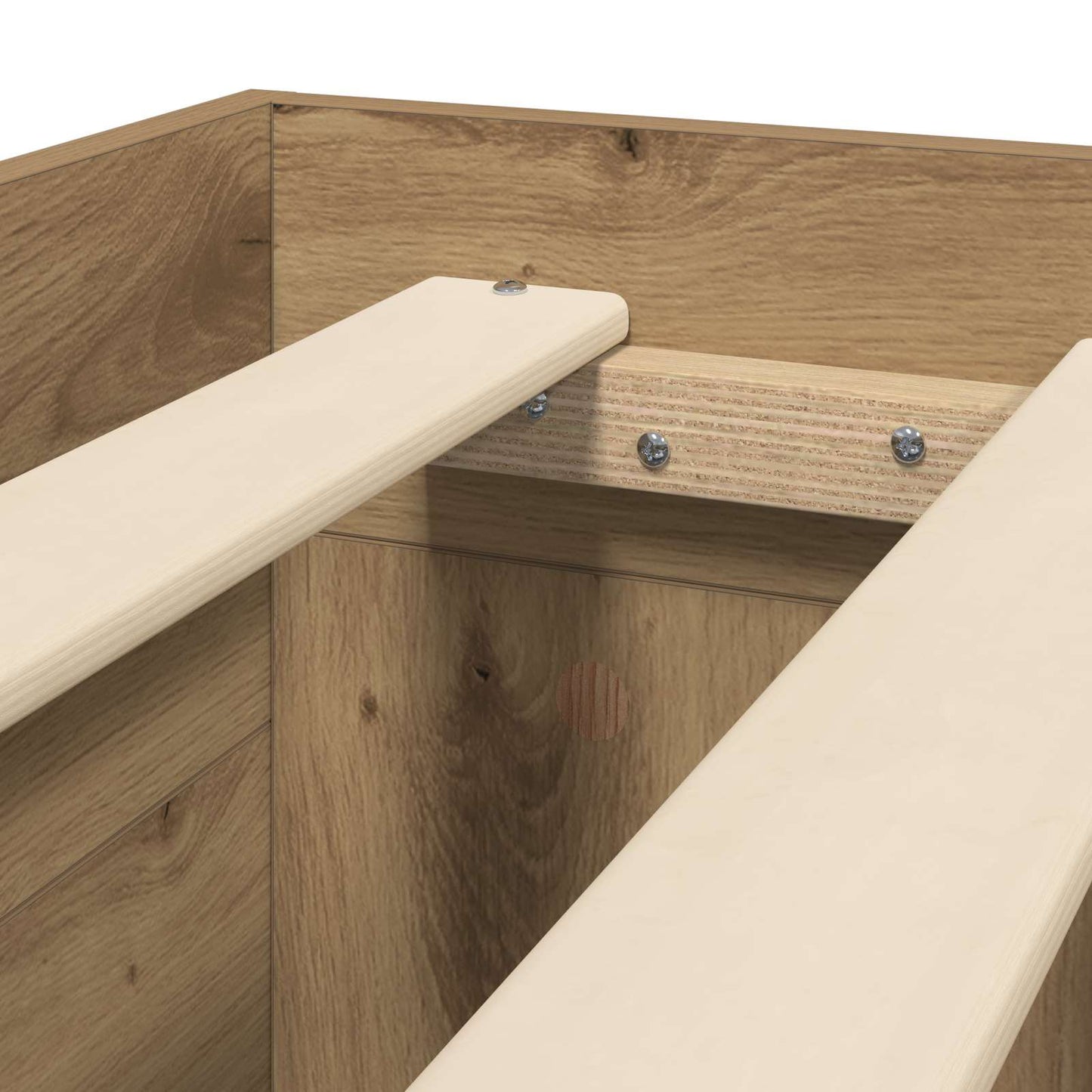 Sengestel med opbevaring Artisan-eg 80 x 200 cm Konstrueret træ