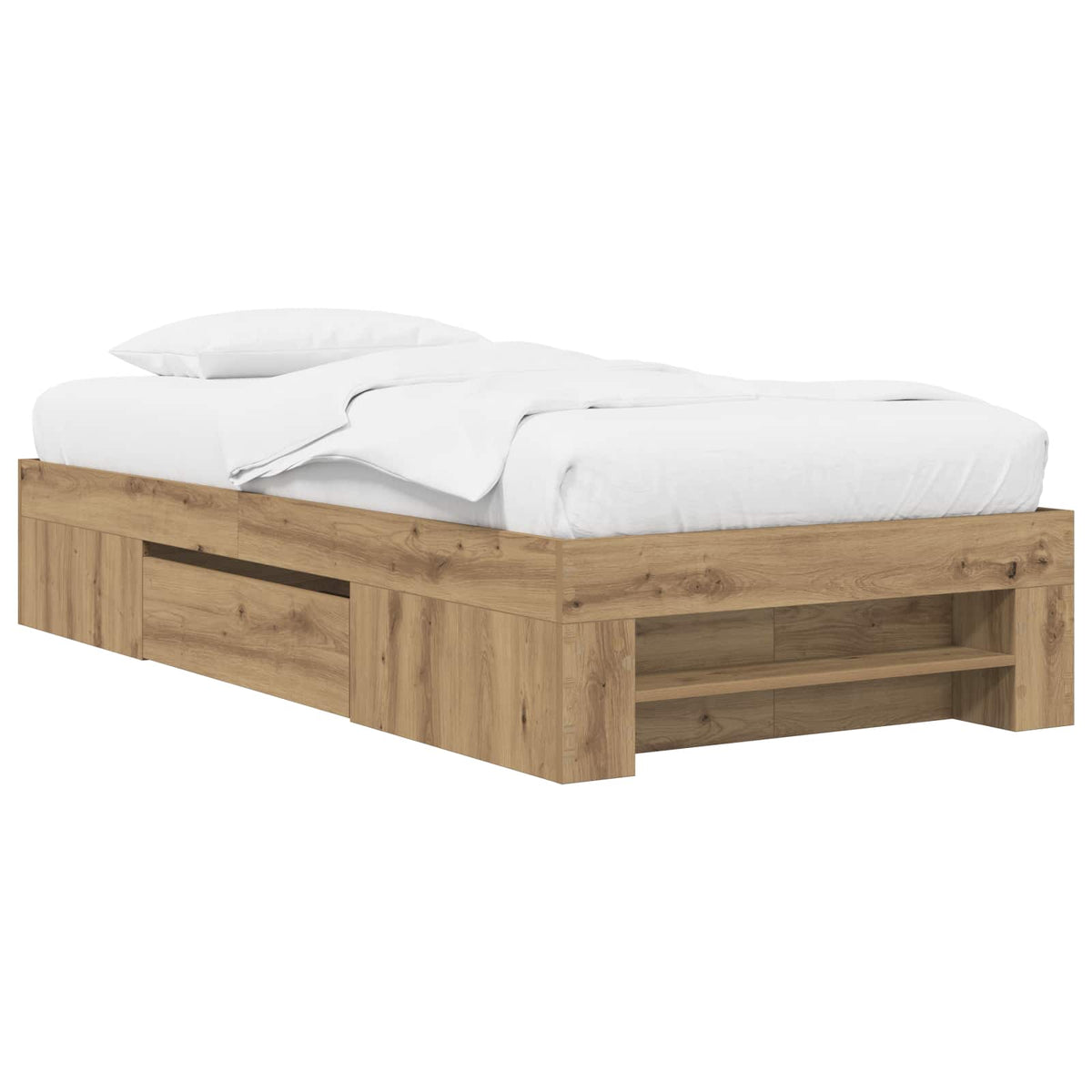 Sengestel med opbevaring Artisan-eg 80 x 200 cm Konstrueret træ