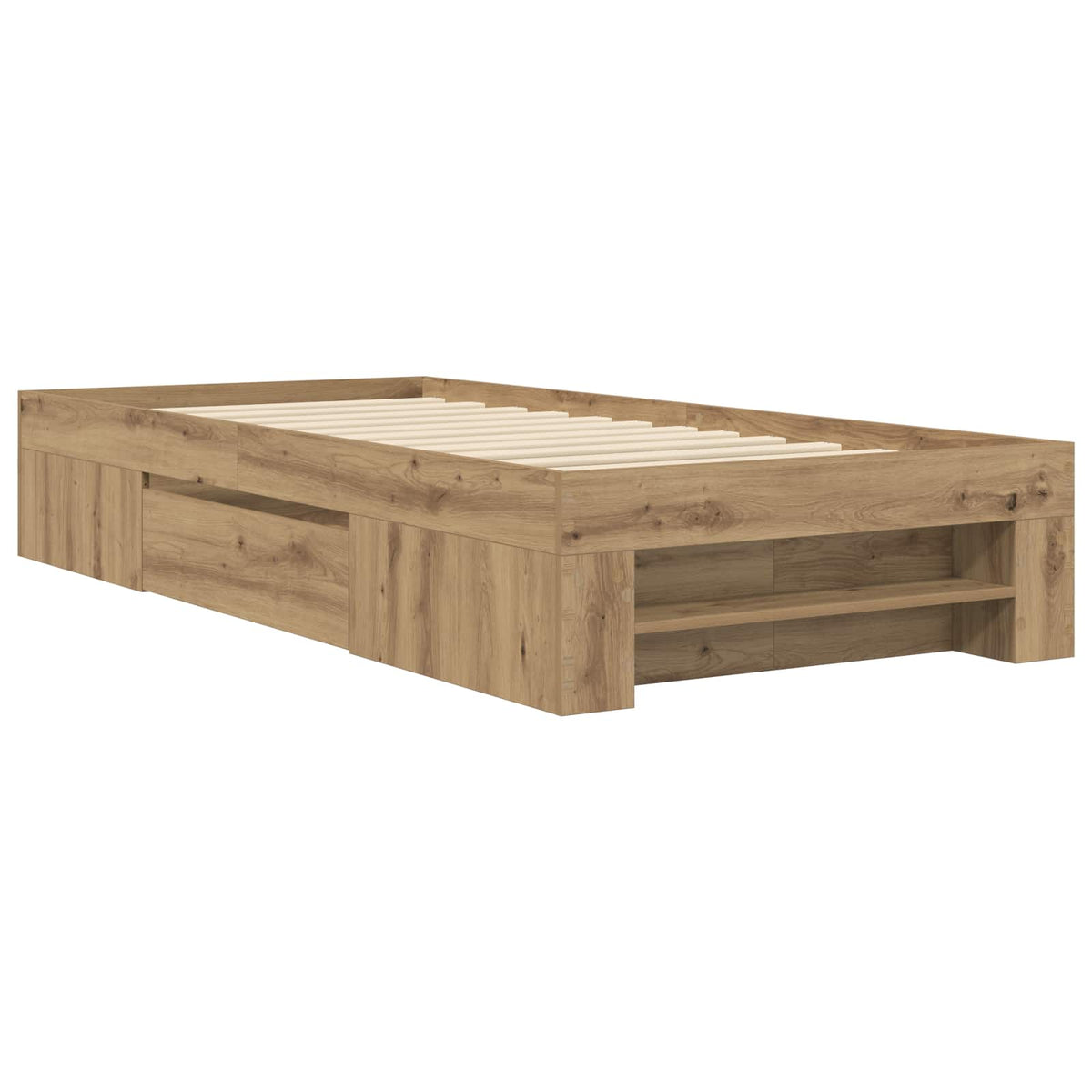 Sengestel med opbevaring Artisan-eg 80 x 200 cm Konstrueret træ