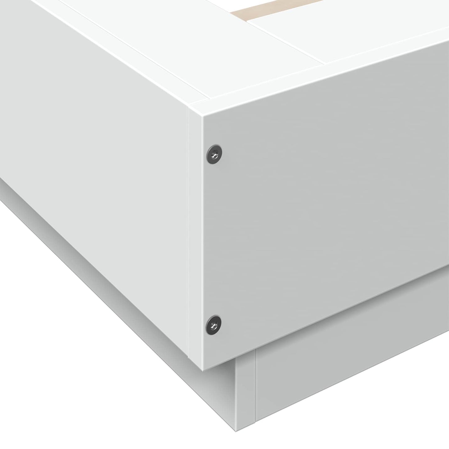 Gulvsengramme Hvid 80 x 210 cm Konstrueret træ