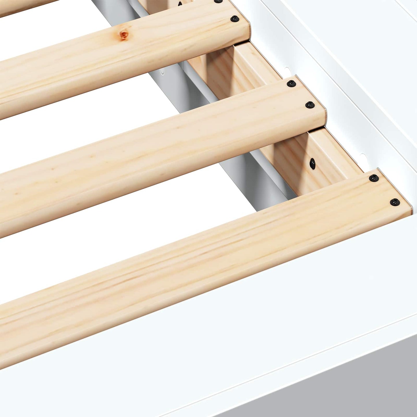 Gulvsengramme Hvid 80 x 210 cm Konstrueret træ