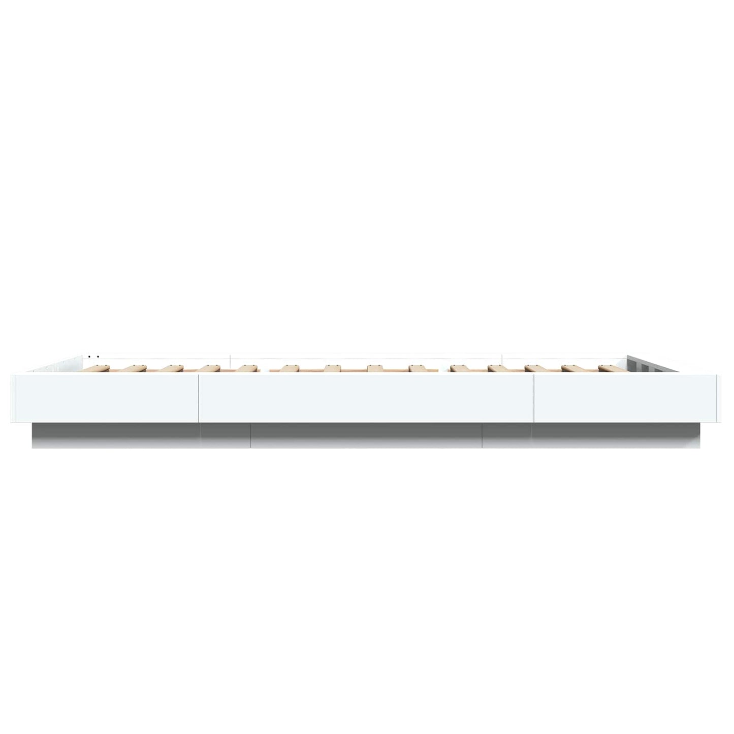 Gulvsengramme Hvid 80 x 210 cm Konstrueret træ