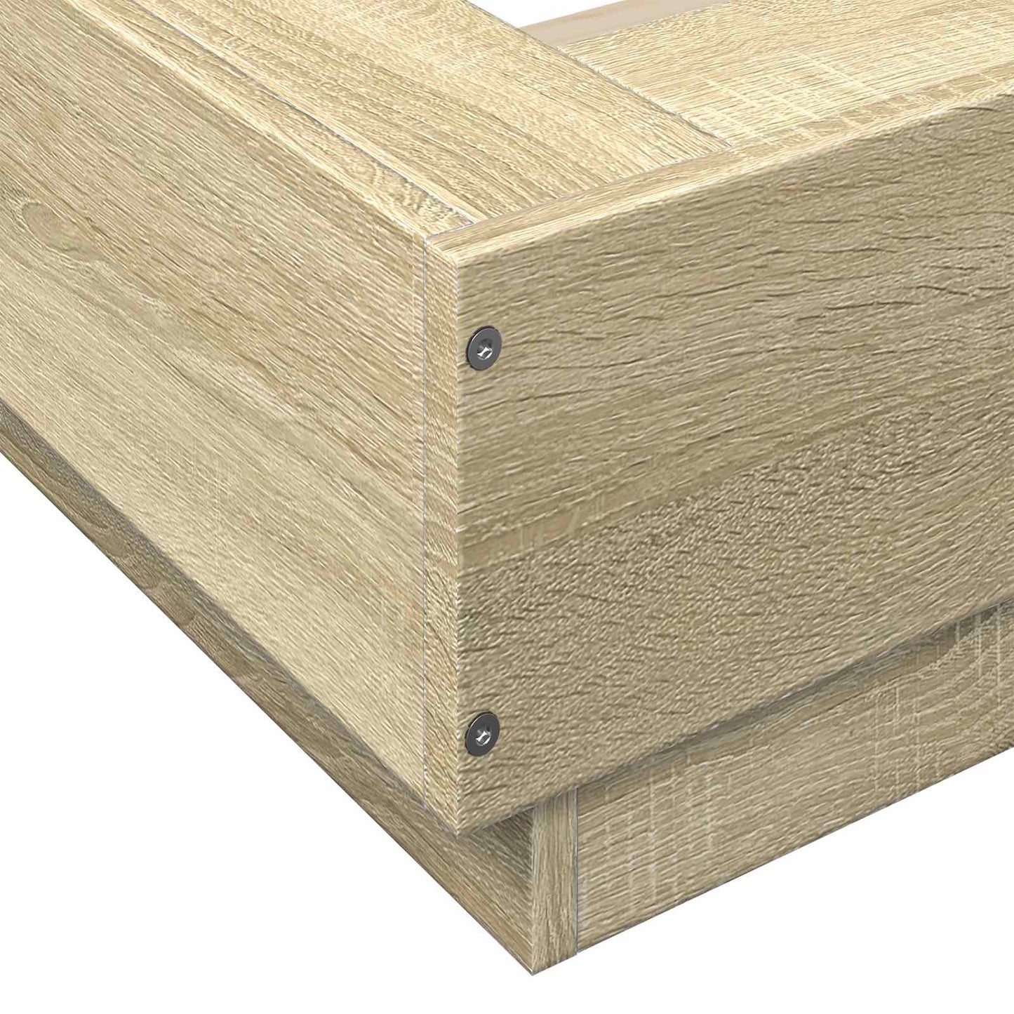Gulvsengramme Sonoma-eg 80 x 210 cm Konstrueret træ