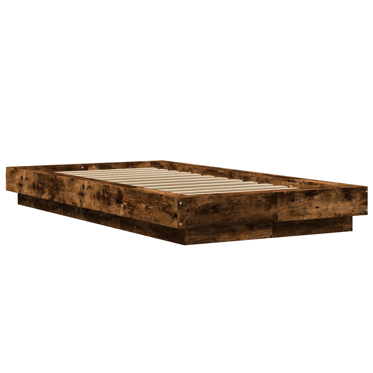 Gulvsengramme Røget eg 80 x 210 cm Konstrueret træ