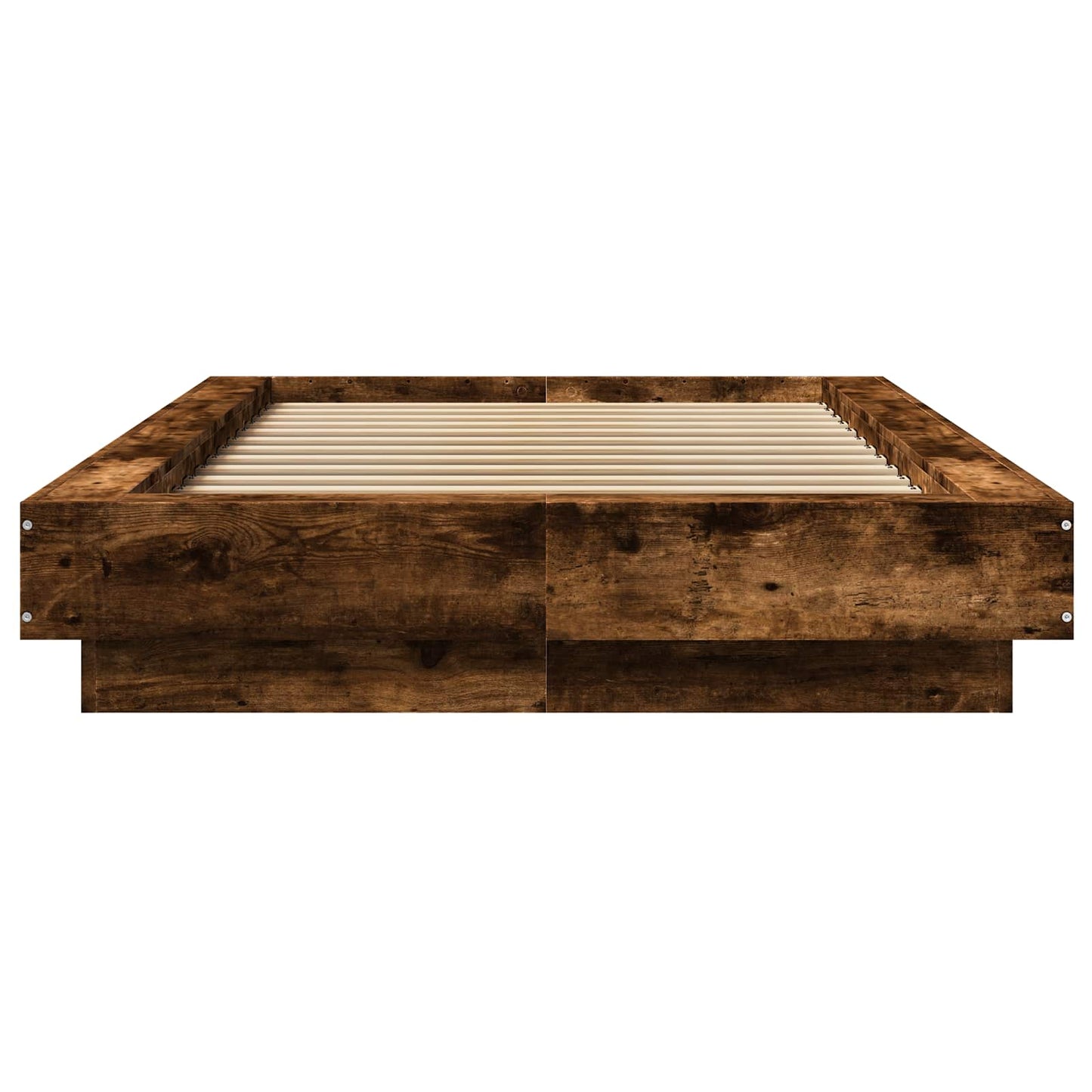 Gulvsengramme Røget eg 80 x 210 cm Konstrueret træ