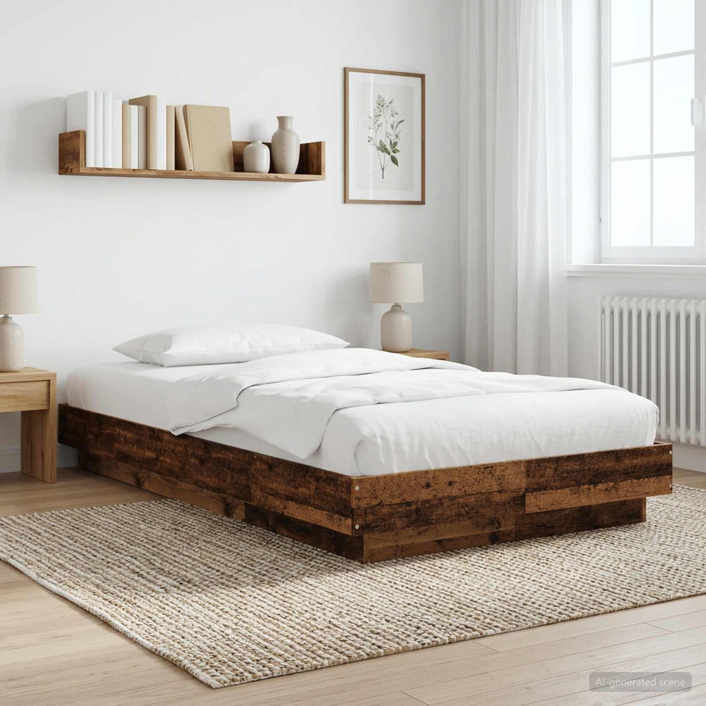 Gulvsengramme Gammelt træ 80 x 210 cm Konstrueret træ