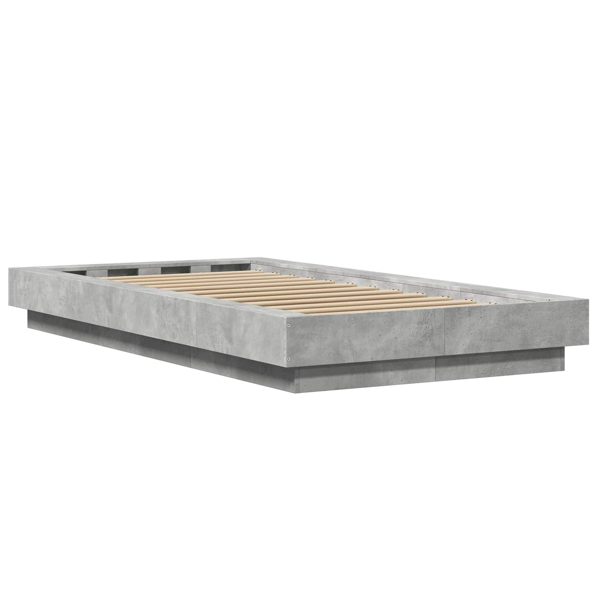 Gulvsengramme Betongrå 80 x 210 cm Konstrueret træ