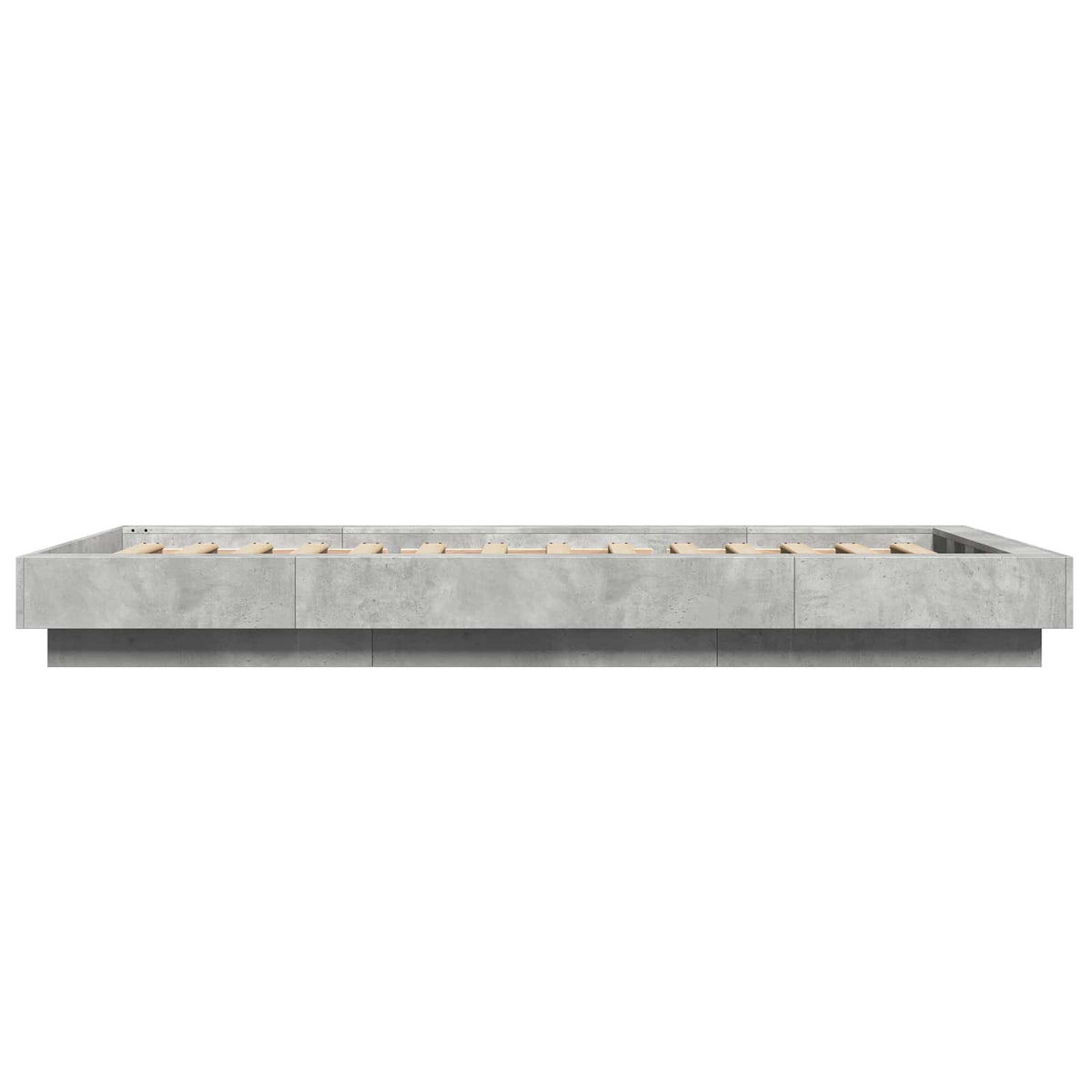 Gulvsengramme Betongrå 80 x 210 cm Konstrueret træ