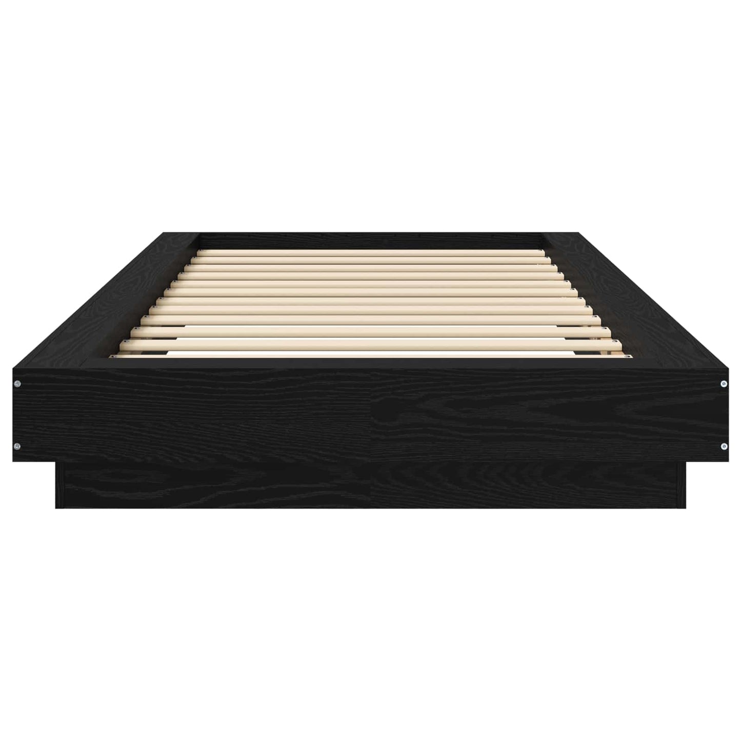 Gulvsengramme Sort eg 80 x 210 cm Konstrueret træ