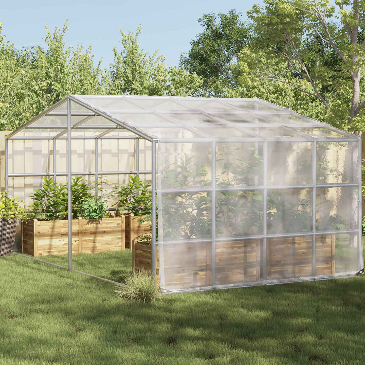 Planteovertræk Transparent 7 x 5 m PE