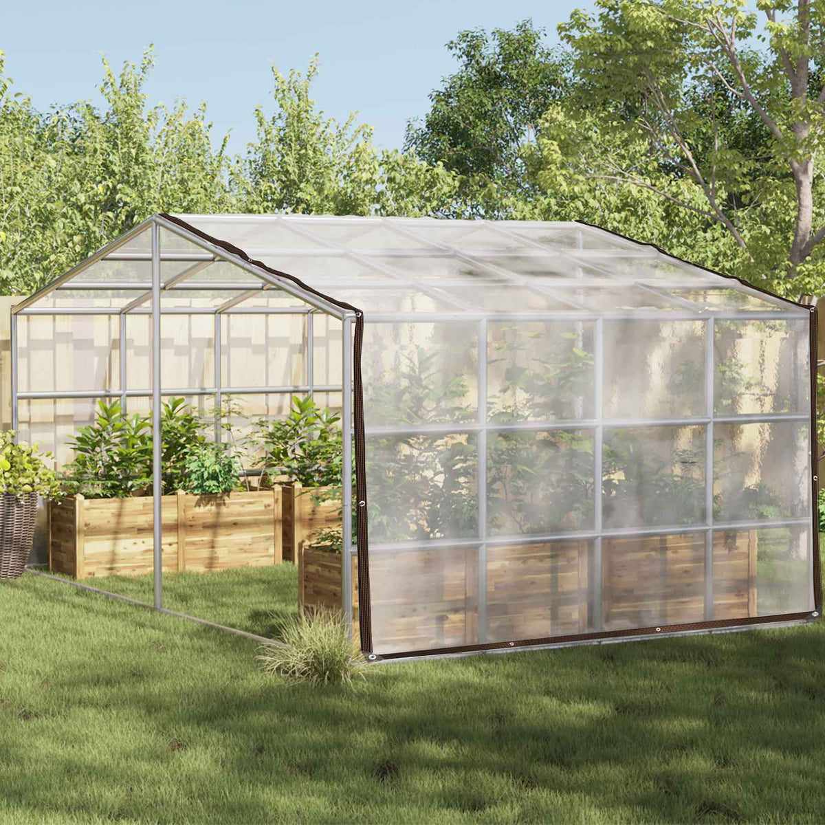 Planteovertræk Transparent 7 x 5 m PE
