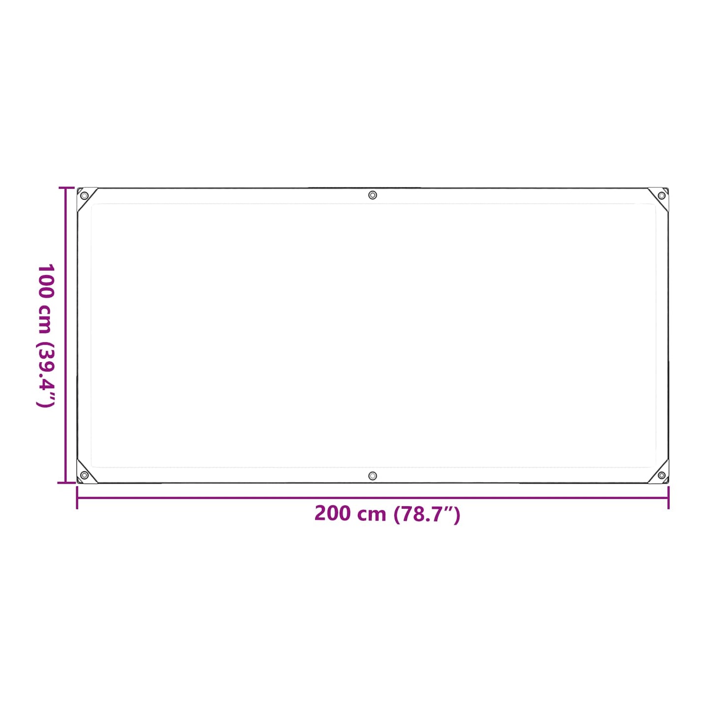 Planteovertræk Transparent 1 x 2 m PVC