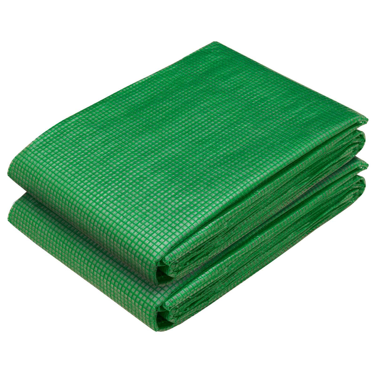 Presenning med øjer 2 stk. Grøn 2 x 6 m 260 gsm PE