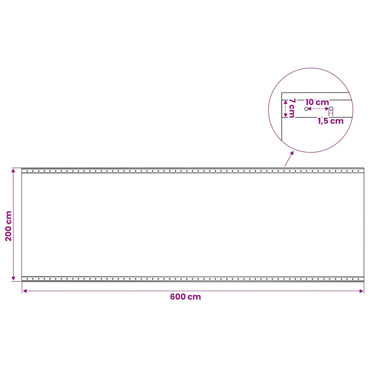 Presenning med øjer 2 stk. Grøn 2 x 6 m 260 gsm PE