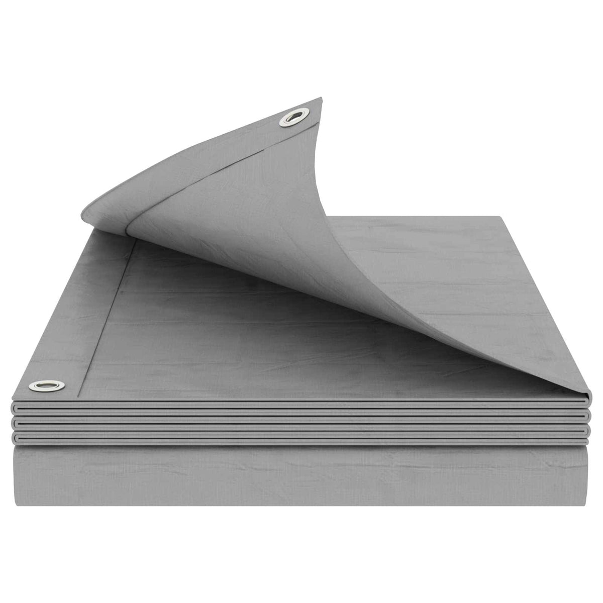 Presenning med øjer Lysegrå 3 x 6 m 90 gsm PE