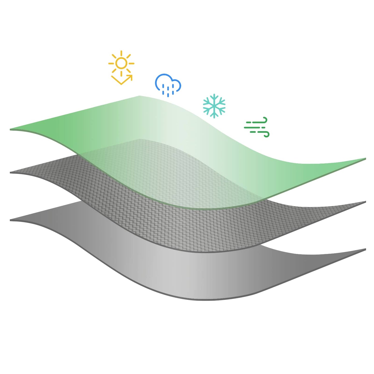 Presenning med øjer Lysegrå 4 x 8 m 90 gsm PE