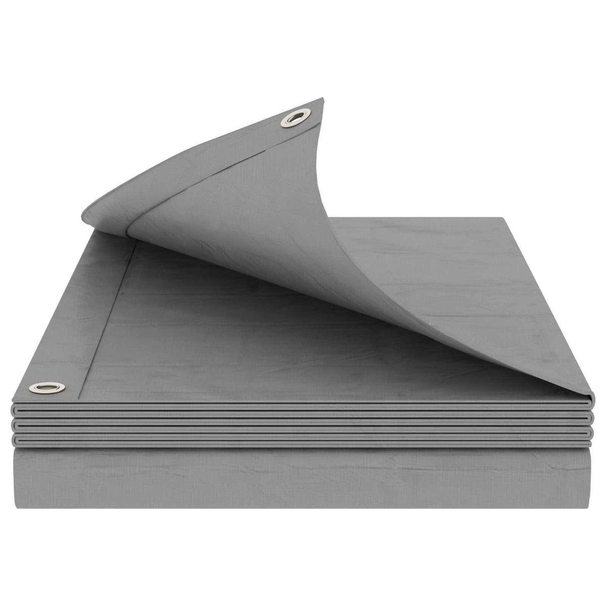 Presenning med øjer Lysegrå 6 x 12 m 260 gsm PE