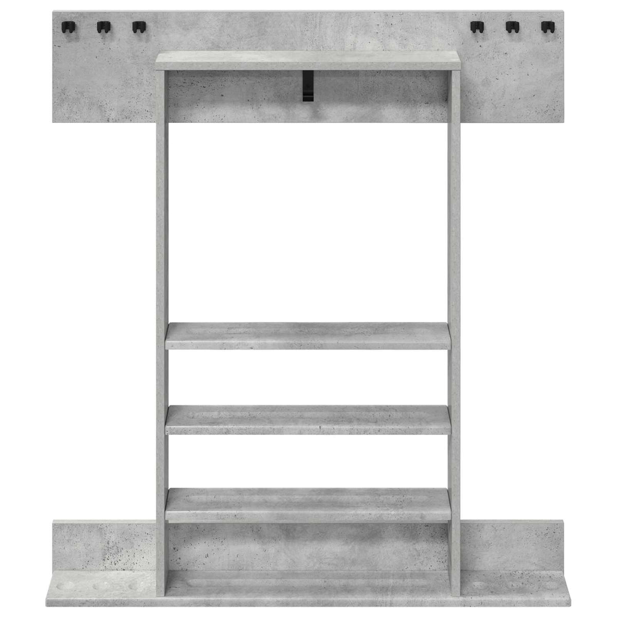 Vægmonteret fiskestangsholder Konstrueret træ 93 x 12 x 103 cm