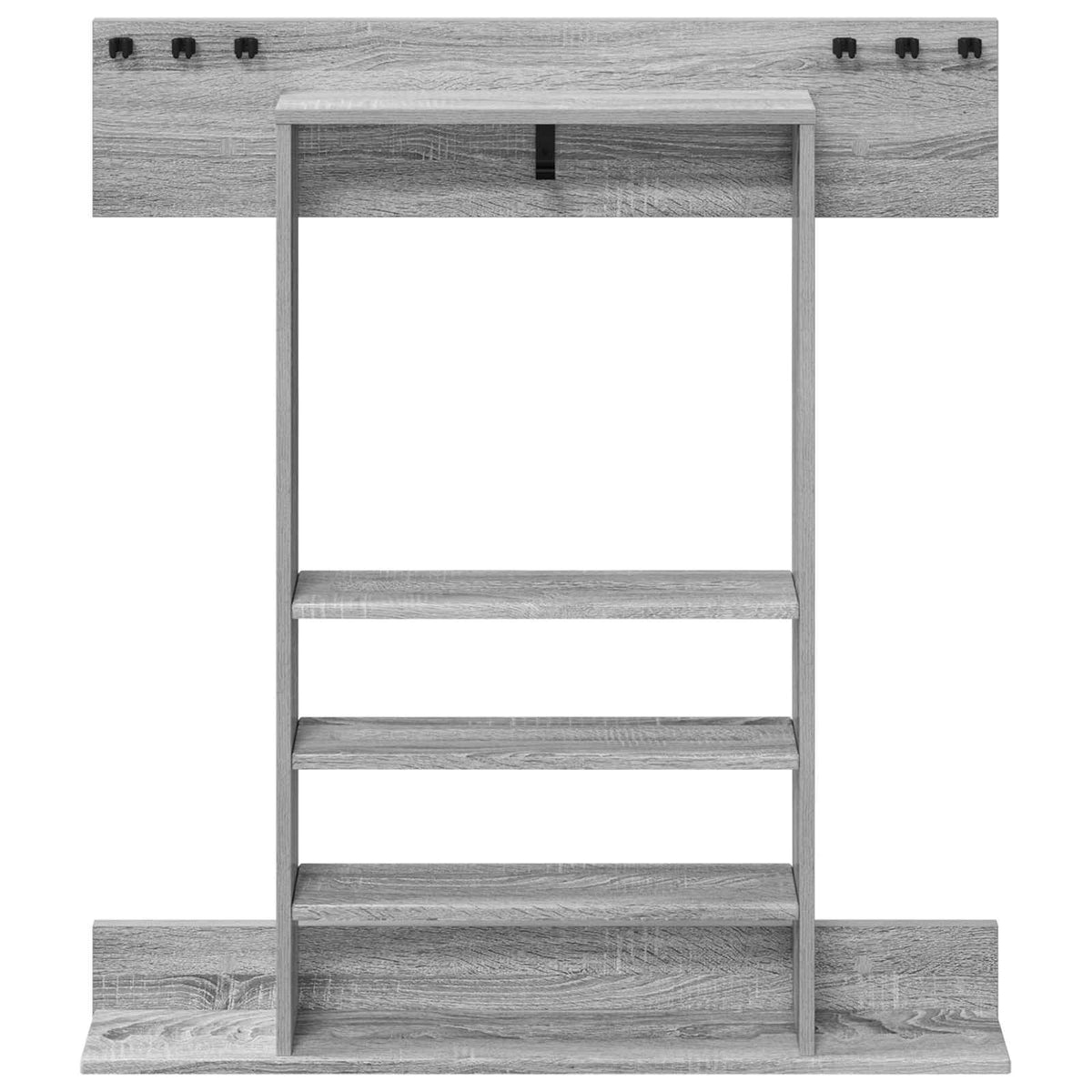 Vægmonteret fiskestangsholder Konstrueret træ 93 x 12 x 103 cm
