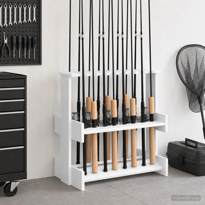 Holder til fiskestang Konstrueret træ 60 x 35 x 60 cm