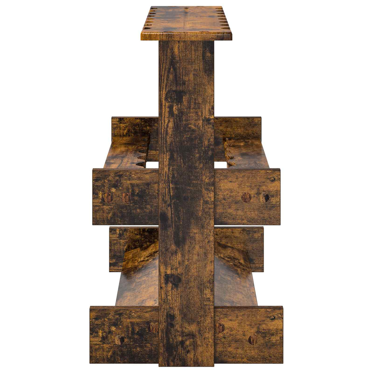 Holder til fiskestang Konstrueret træ 60 x 35 x 60 cm Røget eg