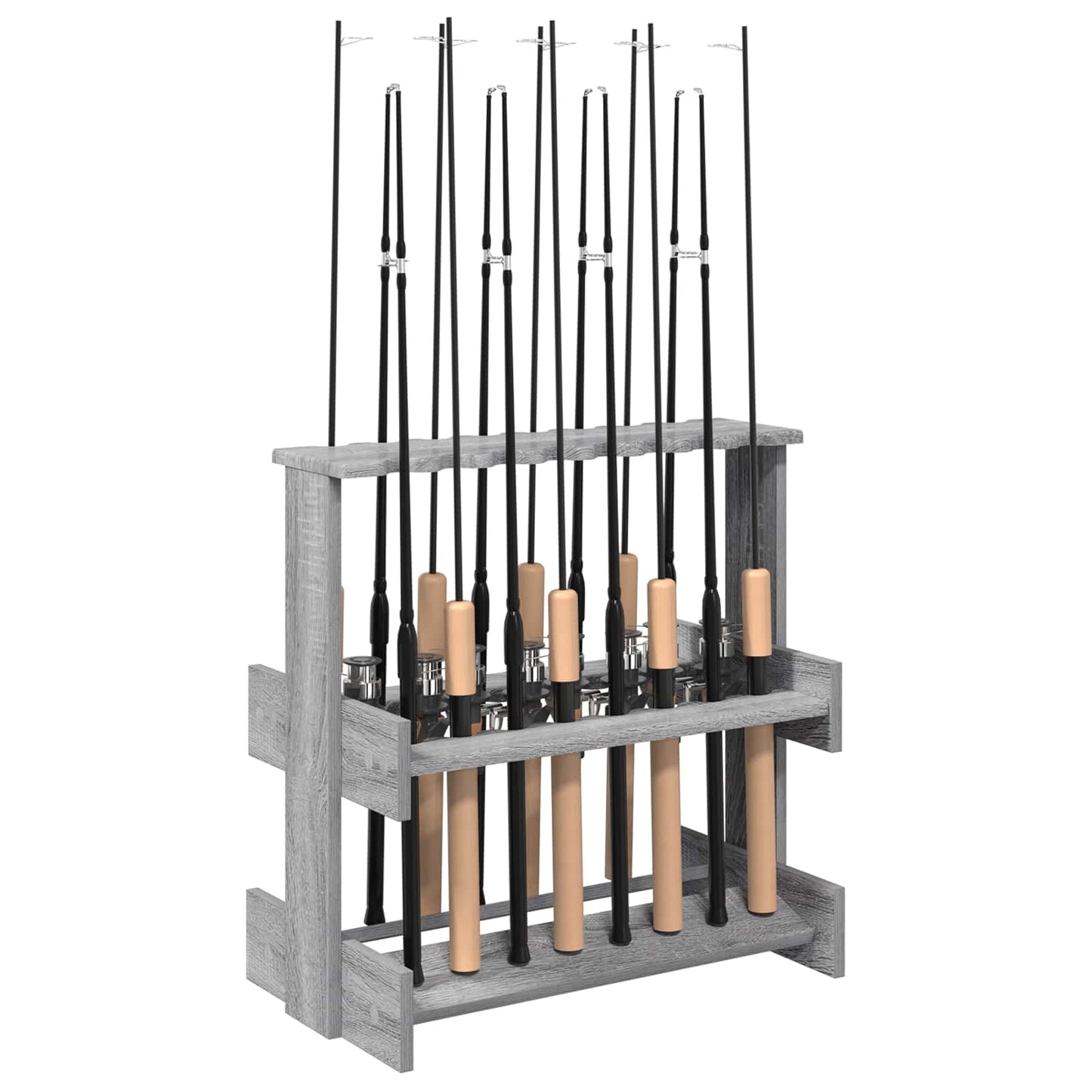 Holder til fiskestang Konstrueret træ 60 x 35 x 60 cm