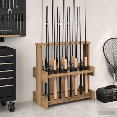 Holder til fiskestang Konstrueret træ 60 x 35 x 60 cm