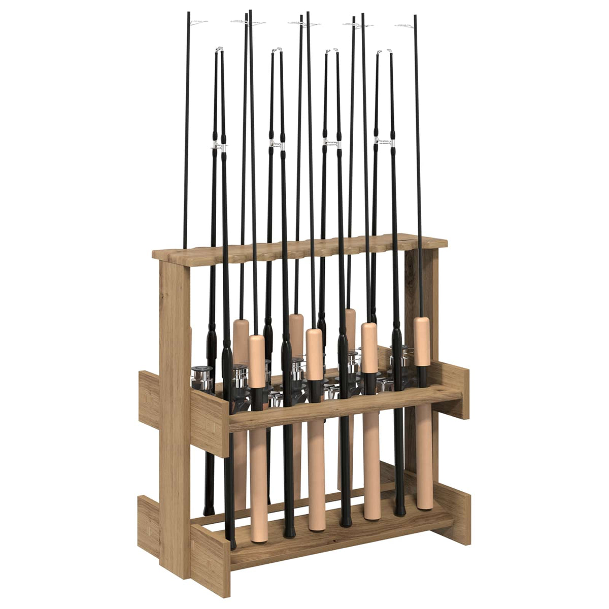 Holder til fiskestang Konstrueret træ 60 x 35 x 60 cm