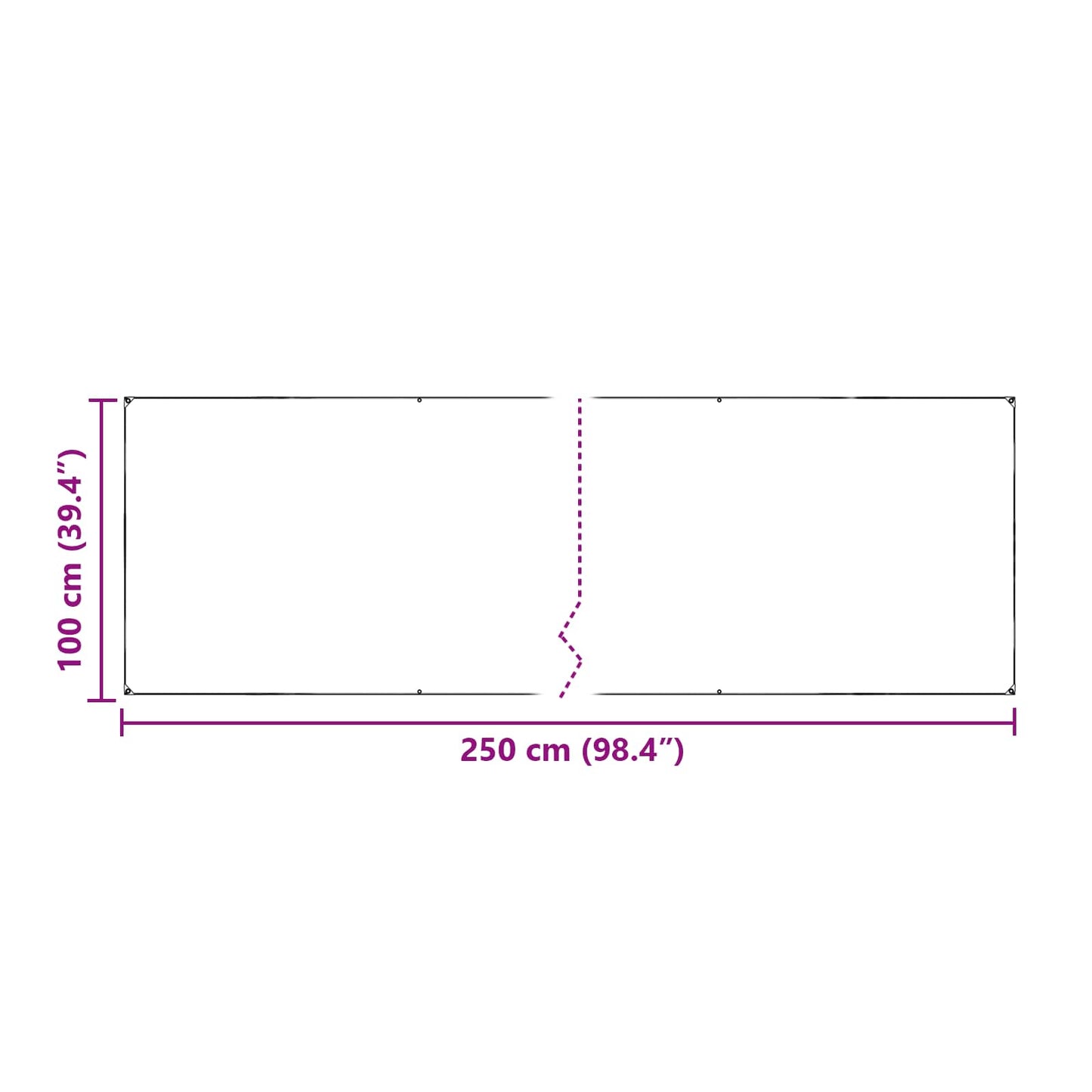 Presenning 140 gsm Transparent 2,5 x 1 m PE