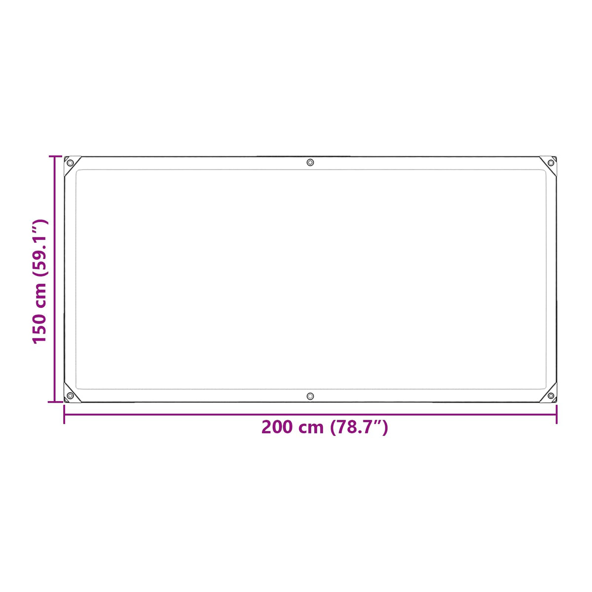 Presenning 140 gsm Transparent 2 x 1,5 m PE