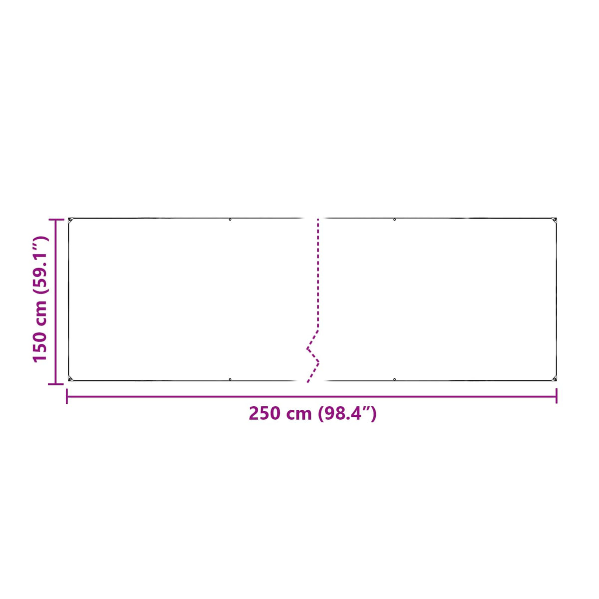 Presenning 140 gsm Transparent 2,5 x 1,5 m PE