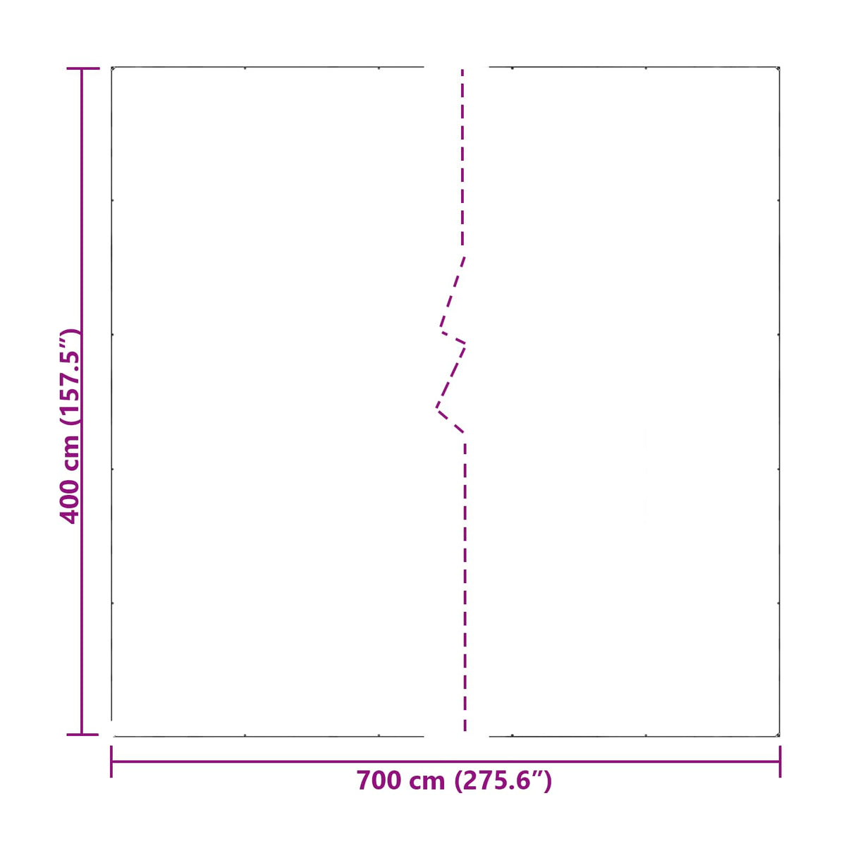 Presenning 140 gsm Transparent 7 x 4 m PE