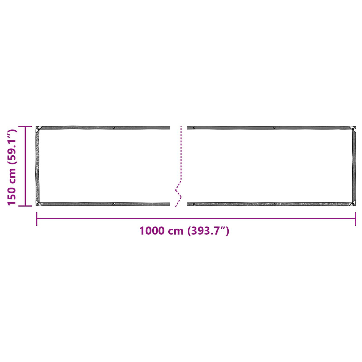 Presenning Transparent 10 x 1,5 m PE