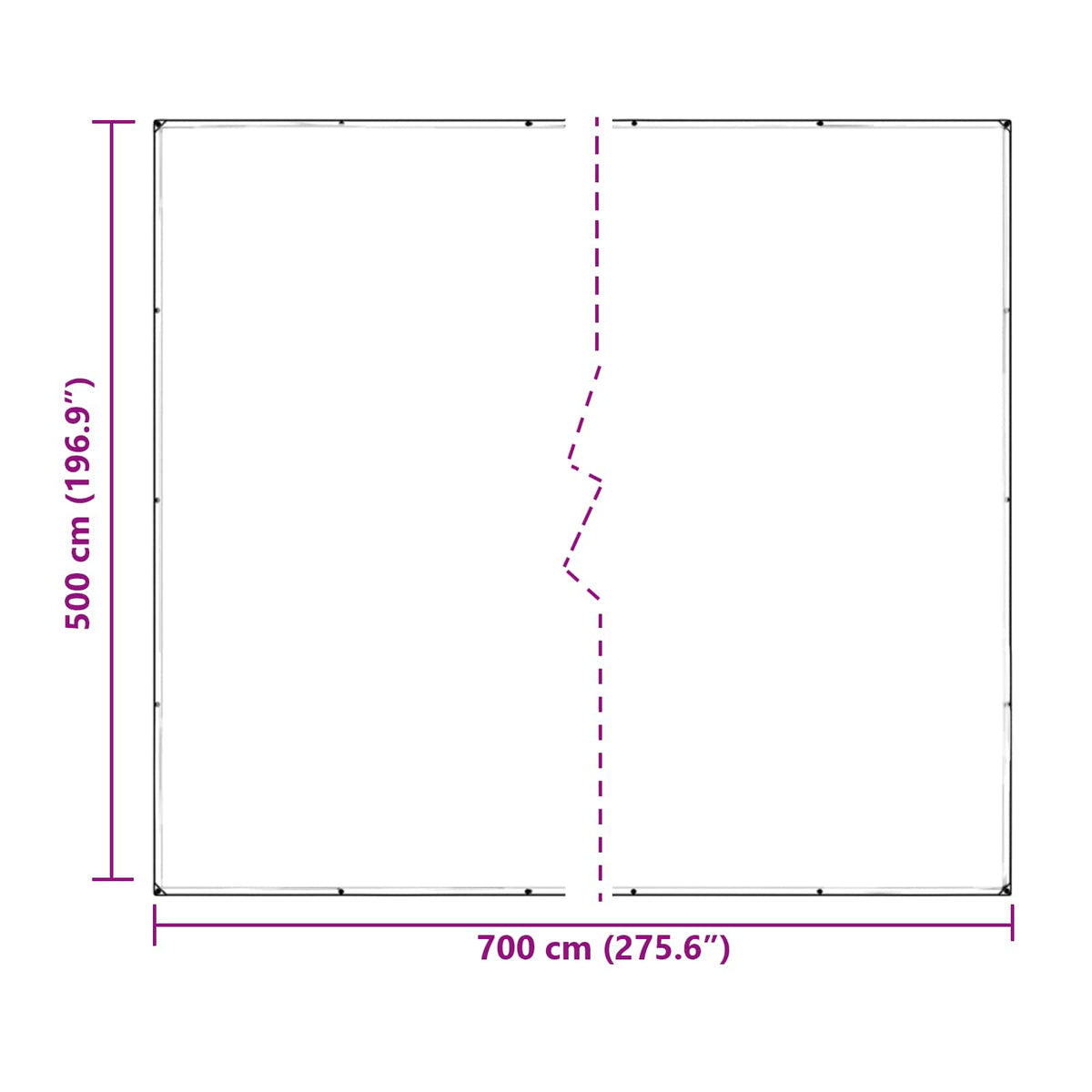 Presenning 350 gsm Transparent 7 x 5 m PVC
